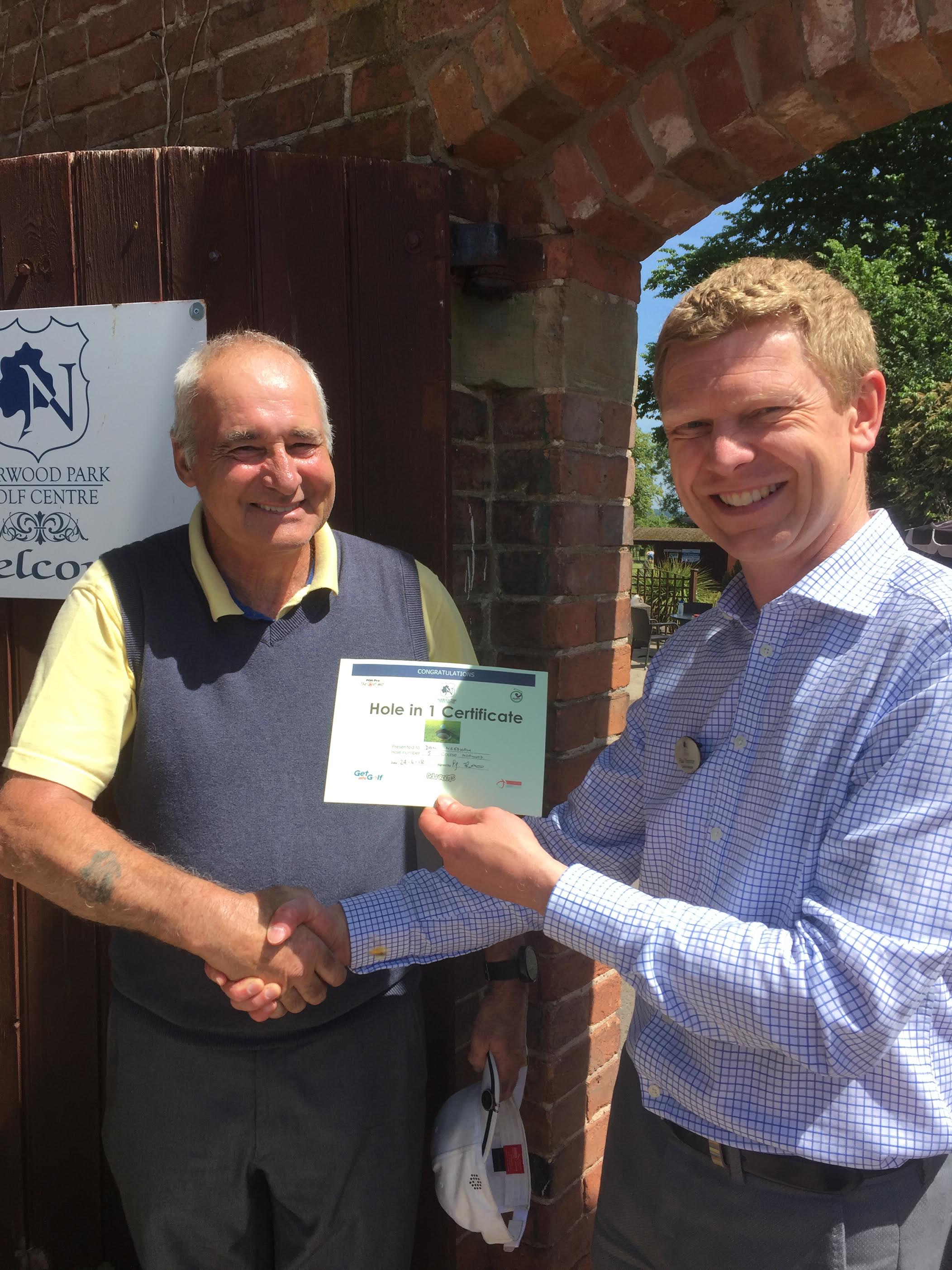 Golfer hits hole-in-one on course he had heart attack on