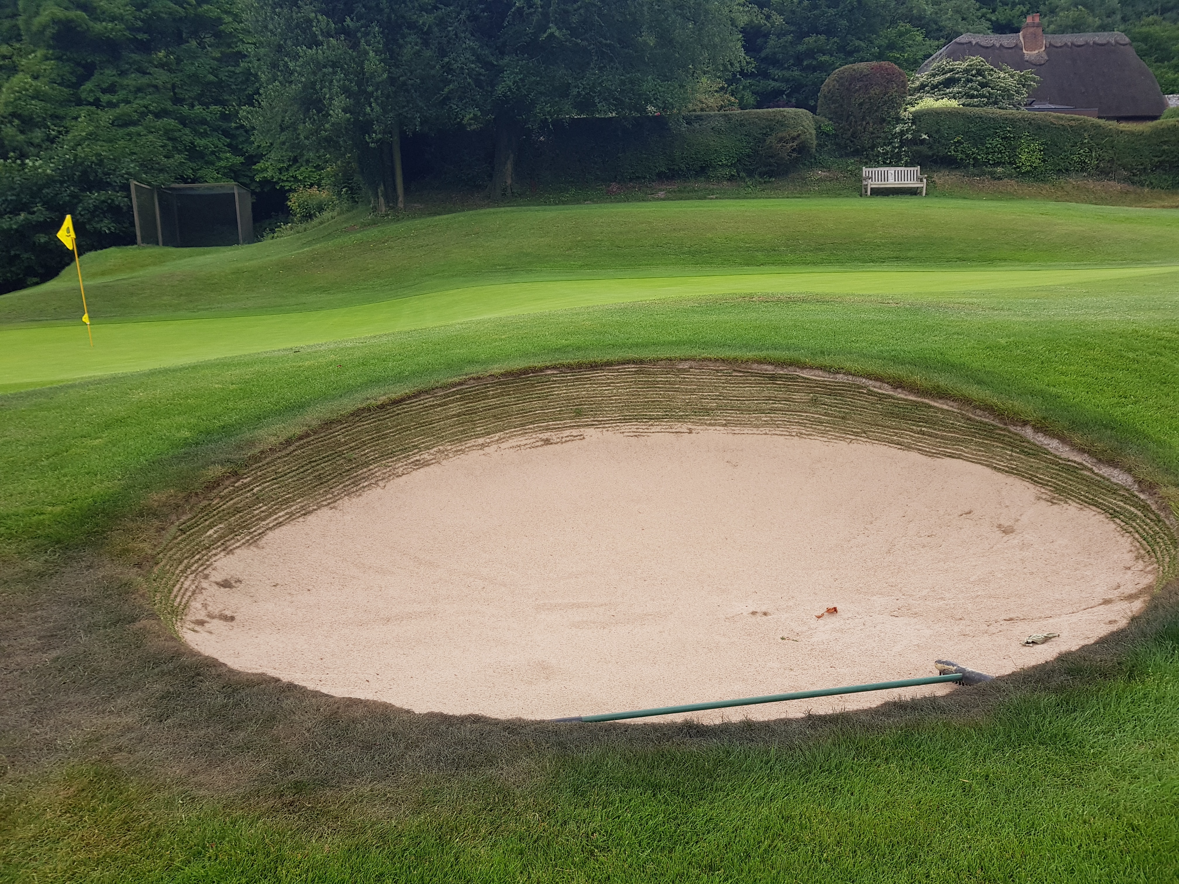 Epping Golf Club uses glass instead of sand in its bunkers