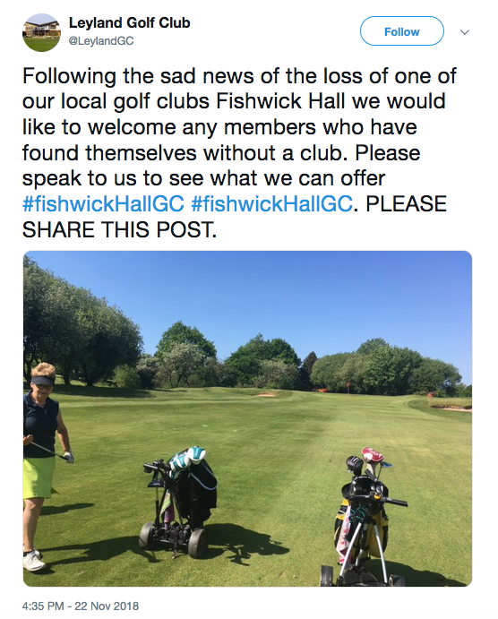 106-year-old Lancashire golf club ceases trading