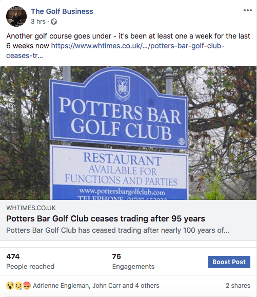 95-year-old Hertfordshire golf club ceases trading