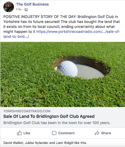 Bridlington Golf Club is saved