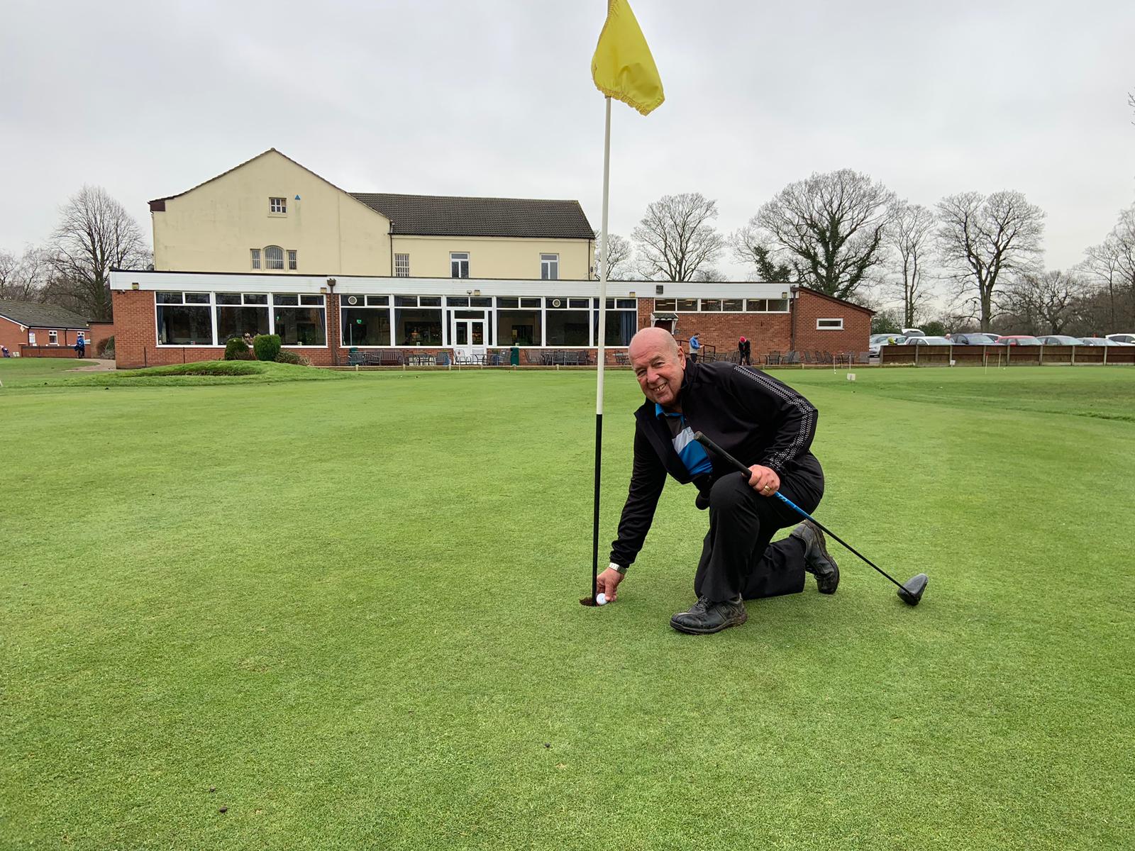 This man had already hit two holes-in-one by the seventh hole