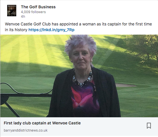 Historic golf club appoints first ever female captain