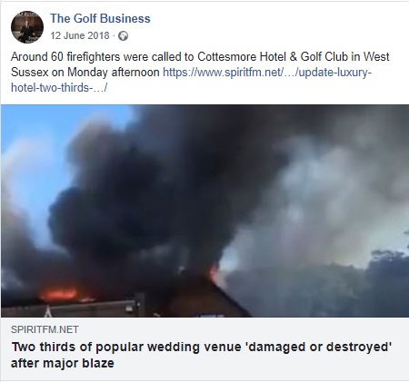 Golf club owner sues builders for £8m over fire