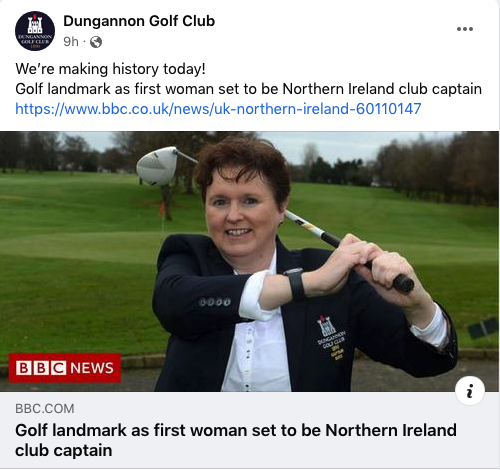 Woman named first ever female captain of a golf club in Ireland