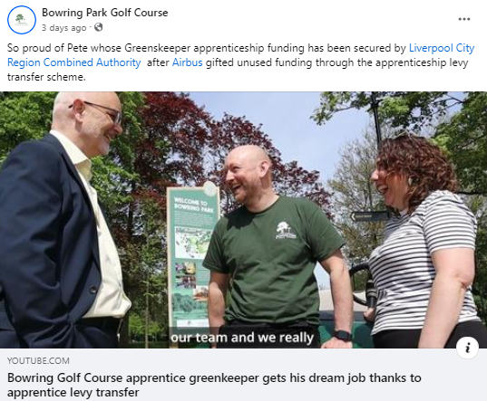 Man who lost his business during Covid lands dream greenkeeping job