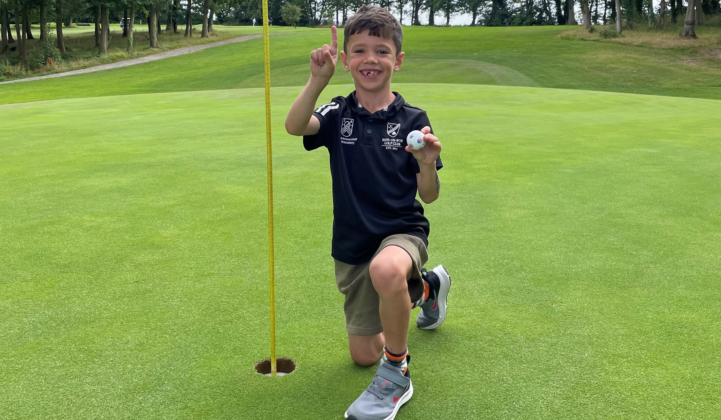 Walter, 7, makes hole-in-one in first-ever round